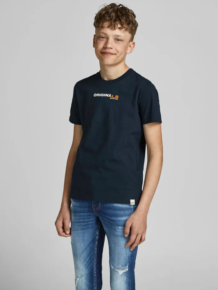 Tshirts JACK and JONES Junior BOYS MINIMALIST LOGO TSHIRT Blue Navy Blazer Gift for Friend Tshirts JACK and JONES Junior BOYS MINIMALIST LOGO TSHIRT Blue Navy Blazer Gift for Friend