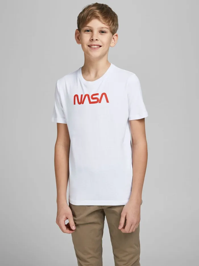 Tshirts JACK and JONES Junior BOYS NASA TSHIRT White White Near Me