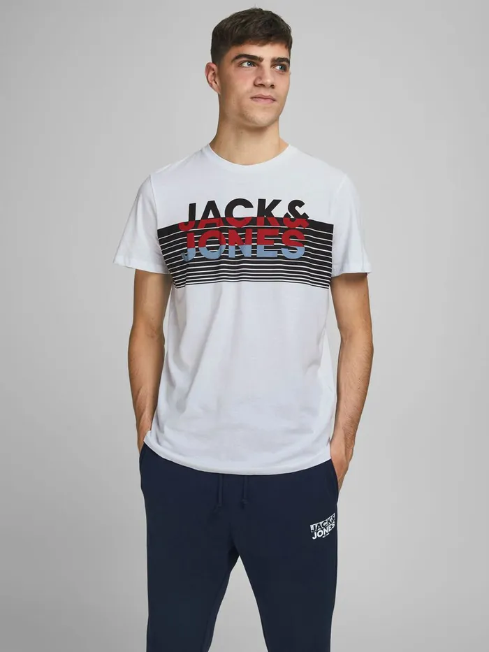 Tshirts JACK and JONES Mens 3PACK REGULAR FIT LOGO TSHIRT White White Near Me Tshirts JACK and JONES Mens 3PACK REGULAR FIT LOGO TSHIRT White White Near Me