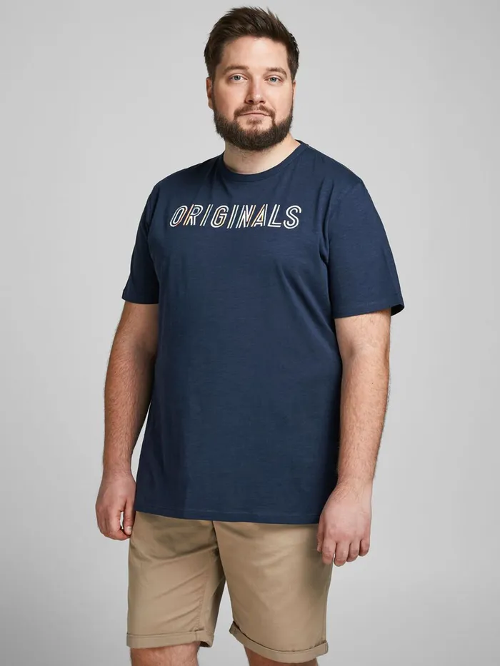 Tshirts JACK and JONES Mens COTTON JERSEY PLUS SIZE TSHIRT Blue Navy Blazer Online Tshirts JACK and JONES Mens COTTON JERSEY PLUS SIZE TSHIRT Blue Navy Blazer Online