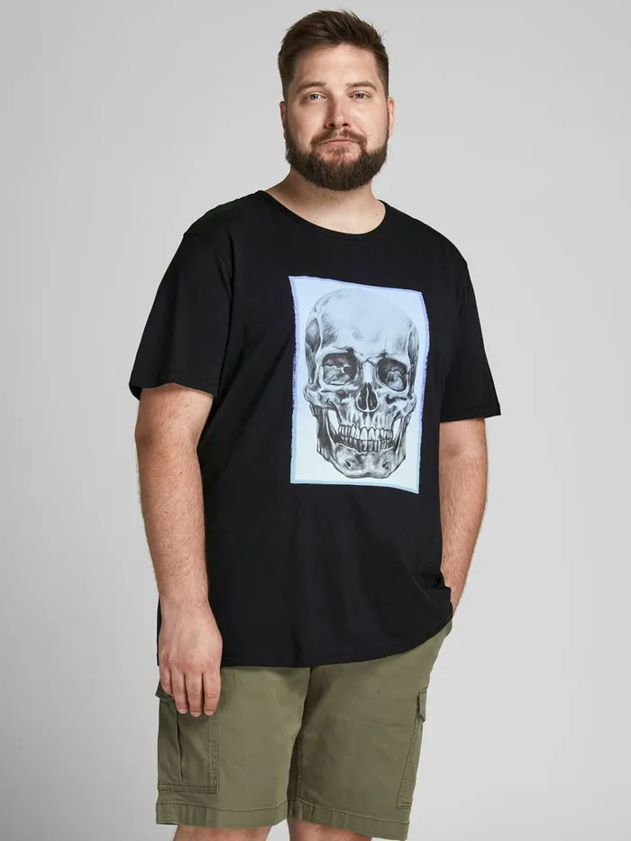 Tshirts JACK and JONES Mens CREW NECK PLUS SIZE TSHIRT Black Tap Shoe Near Me Tshirts JACK and JONES Mens CREW NECK PLUS SIZE TSHIRT Black Tap Shoe Near Me
