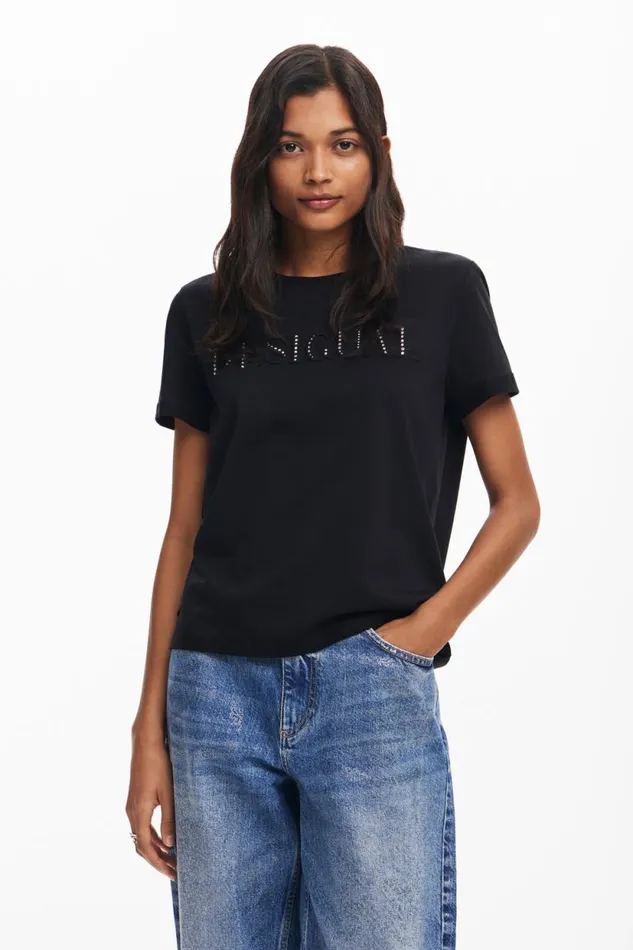 TShirts Women Desigual Logo Tshirt Black