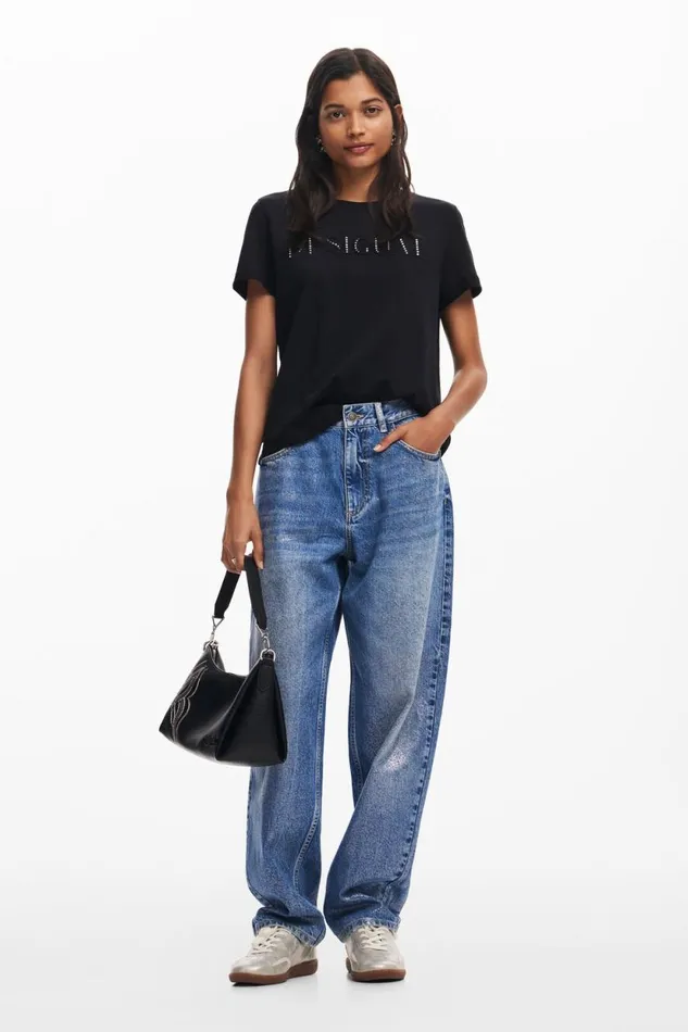 TShirts Women Desigual Logo Tshirt Black