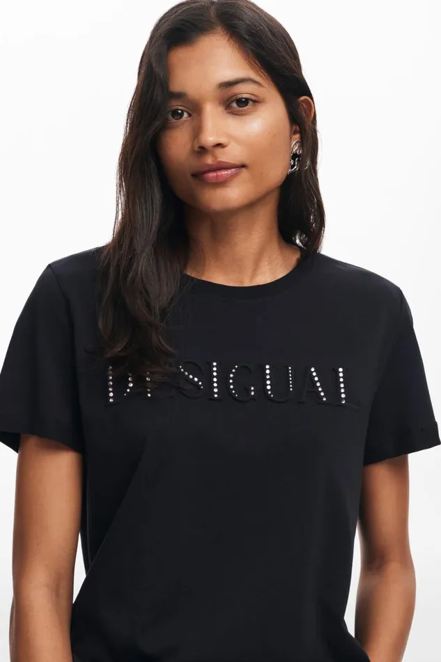 TShirts Women Desigual Logo Tshirt Black