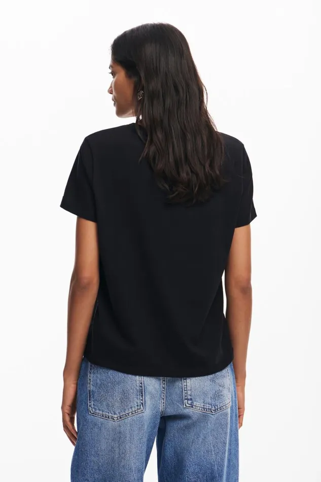 TShirts Women Desigual Logo Tshirt Black