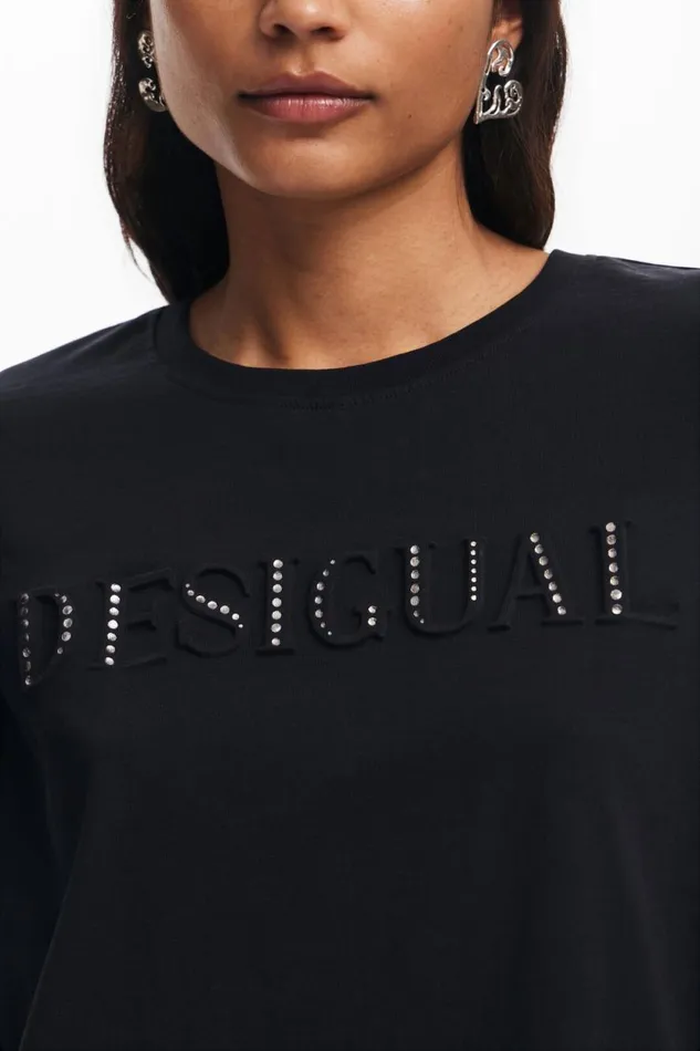 TShirts Women Desigual Logo Tshirt Black