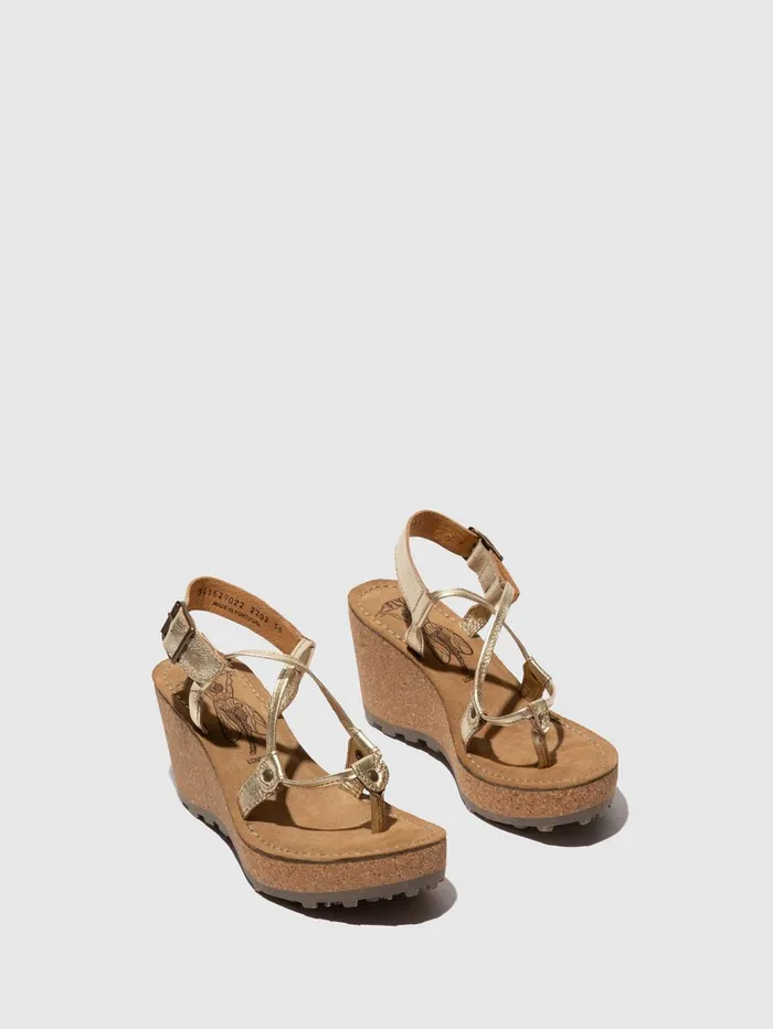 TStrap Sandals GOSH GOLD Women Fly London Sandals
