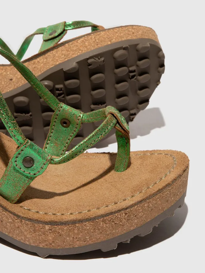 TStrap Sandals GOSH GREEN Women Fly London Sandals