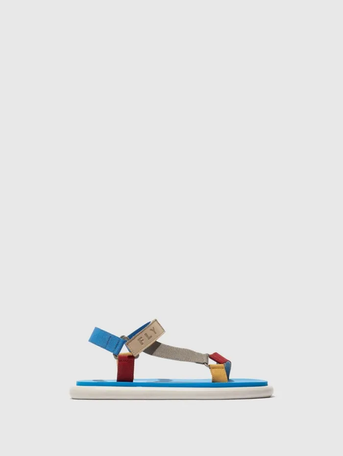 TStrap Sandals OLIE072FLY CLOUDMULTICOLORAZURRE Women Fly London Sandals