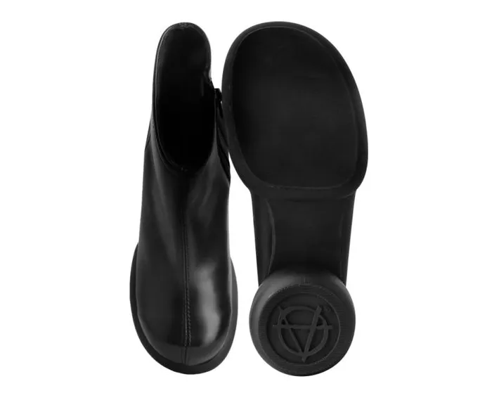 TUK Shoes Boots Women Black Burnished Bubble II Anarchic Zip Boot TUK Shoes Boots Women Black Burnished Bubble II Anarchic Zip Boot