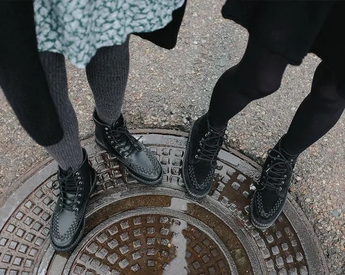 TUK Shoes Boots Women Black Suede 7Eye Viva Low Boot TUK Shoes Boots Women Black Suede 7Eye Viva Low Boot