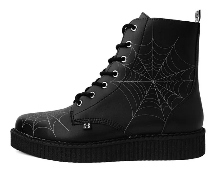 TUK Shoes Boots Women Black TUKskin 7Eye Spiderweb Glow Boot TUK Shoes Boots Women Black TUKskin 7Eye Spiderweb Glow Boot