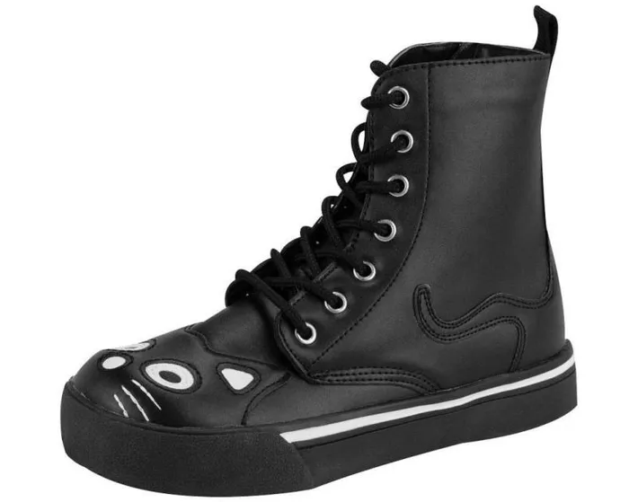 TUK Shoes Kitty Styles Women Black Kitty Sneaker Boot 8211 TUK Shoes