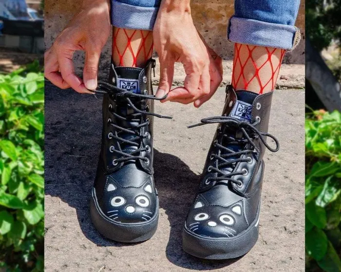 TUK Shoes Kitty Styles Women Black Kitty Sneaker Boot 8211 TUK Shoes TUK Shoes Kitty Styles Women Black Kitty Sneaker Boot 8211 TUK Shoes