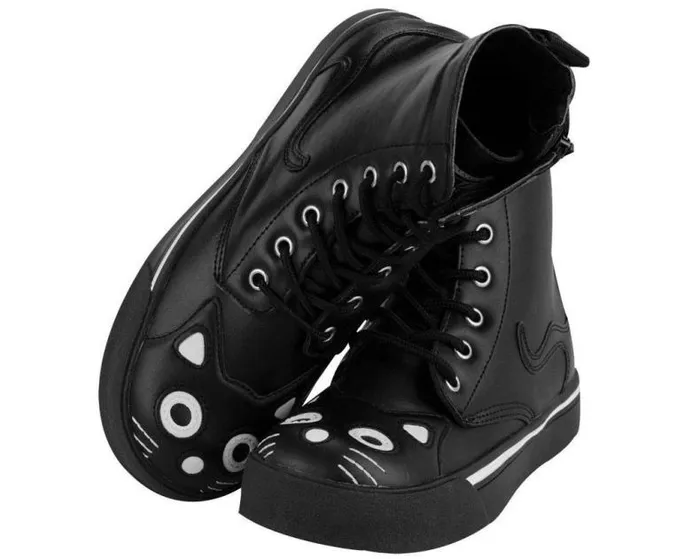 TUK Shoes Kitty Styles Women Black Kitty Sneaker Boot 8211 TUK Shoes TUK Shoes Kitty Styles Women Black Kitty Sneaker Boot 8211 TUK Shoes