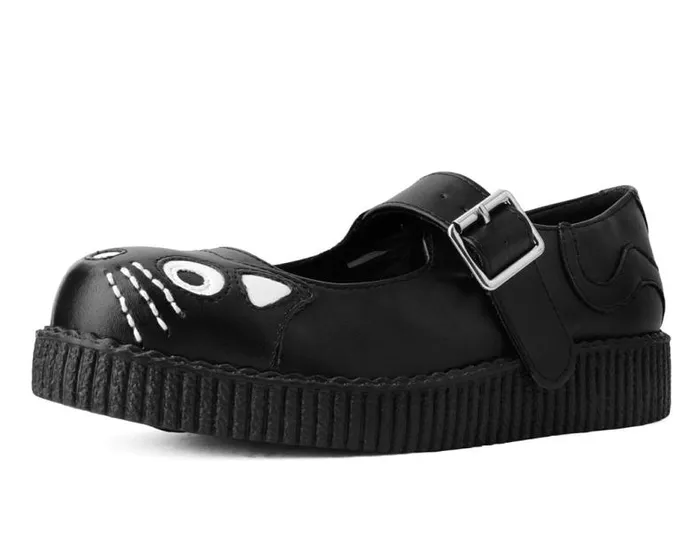 TUK Shoes Mary Janes Women Black TUKskin Kitty Viva Low Mary Jane