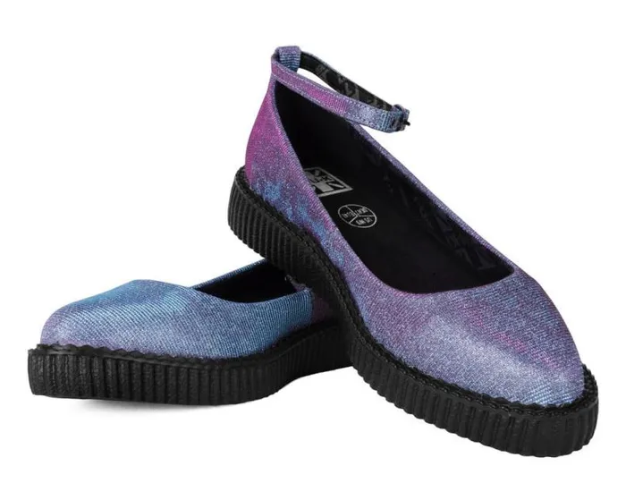 TUK Shoes Mary Janes Women Reflective Leopard Shimmer Ballet Creeper TUK Shoes Mary Janes Women Reflective Leopard Shimmer Ballet Creeper