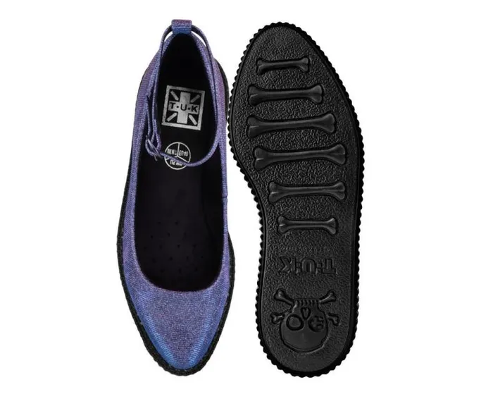 TUK Shoes Mary Janes Women Reflective Leopard Shimmer Ballet Creeper TUK Shoes Mary Janes Women Reflective Leopard Shimmer Ballet Creeper