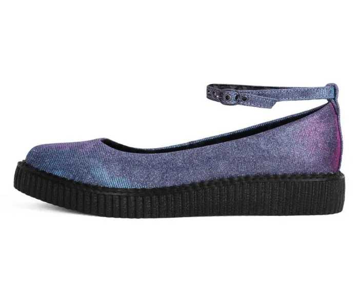 TUK Shoes Mary Janes Women Reflective Leopard Shimmer Ballet Creeper TUK Shoes Mary Janes Women Reflective Leopard Shimmer Ballet Creeper