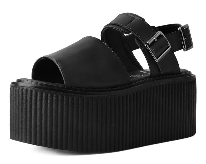 TUK Shoes Platforms Women Black BrushOff Strato Sandal