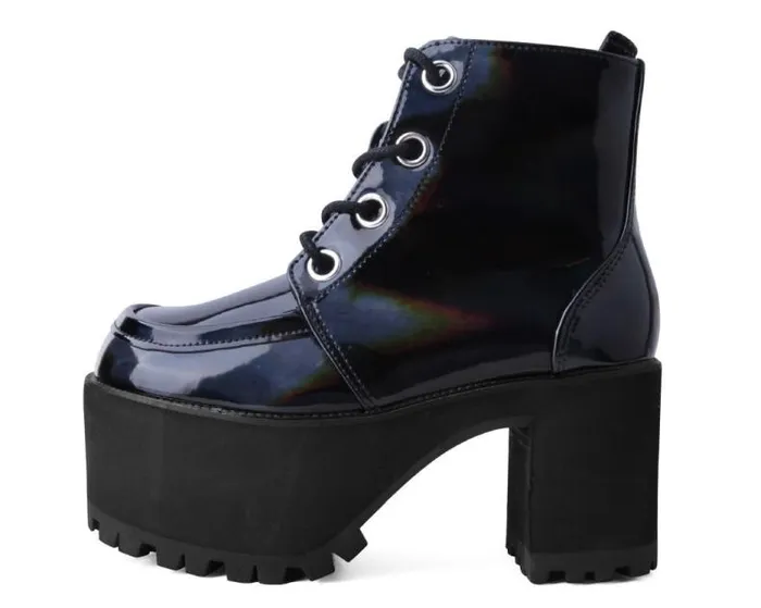TUK Shoes Platforms Women Black Prism Nosebleed Boot TUK Shoes Platforms Women Black Prism Nosebleed Boot