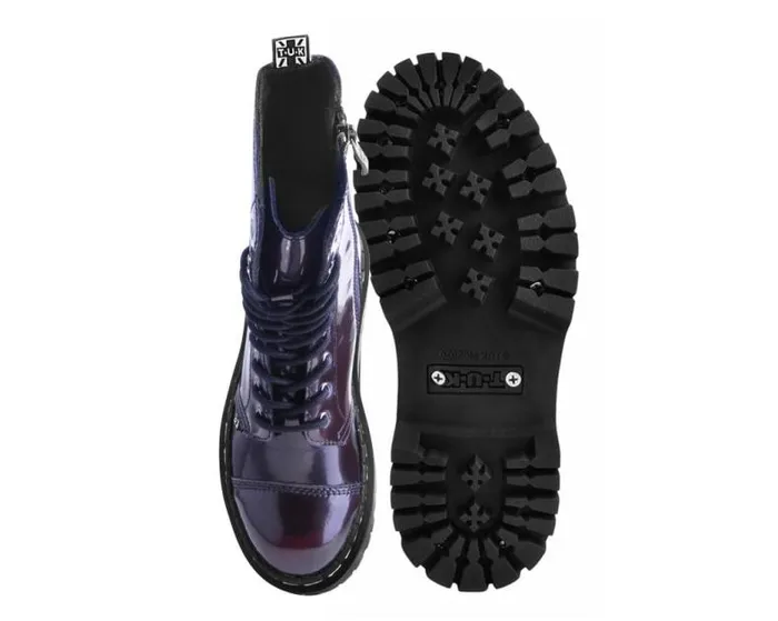 TUK Shoes Platforms Women Burgundy RubOff 10Eye Double Decker Boot TUK Shoes Platforms Women Burgundy RubOff 10Eye Double Decker Boot