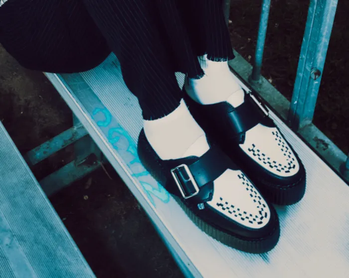 TUK Shoes Platforms Women Classic TwoTone Creeper Mule