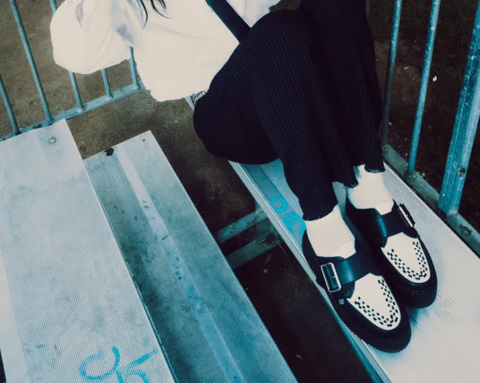 TUK Shoes Platforms Women Classic TwoTone Creeper Mule
