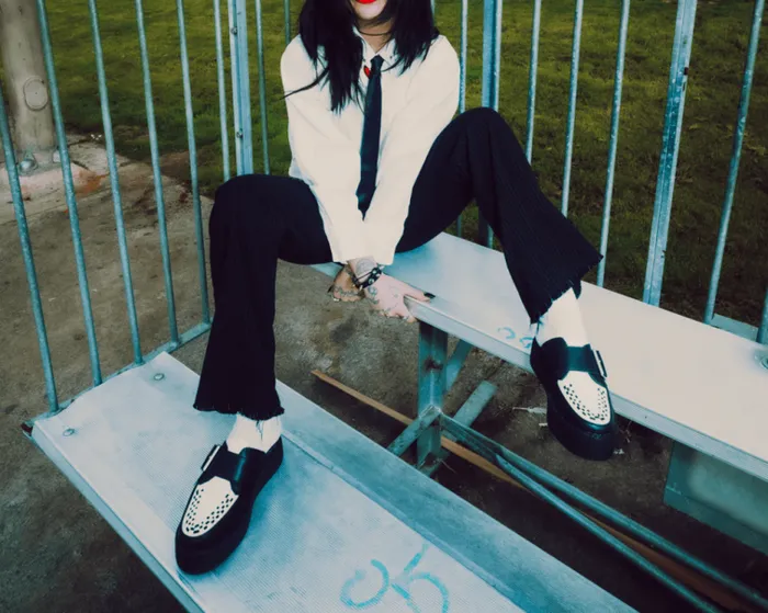 TUK Shoes Platforms Women Classic TwoTone Creeper Mule