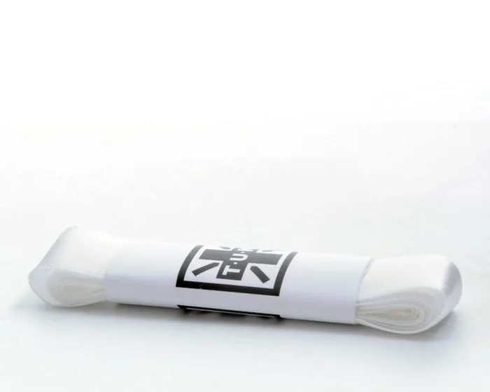 TUK Shoes Shoe Laces Adult 75 CM White Satin Shoe Laces