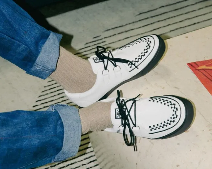 TUK Shoes Sneakers Women White Leather DRing Sneaker TUK Shoes Sneakers Women White Leather DRing Sneaker