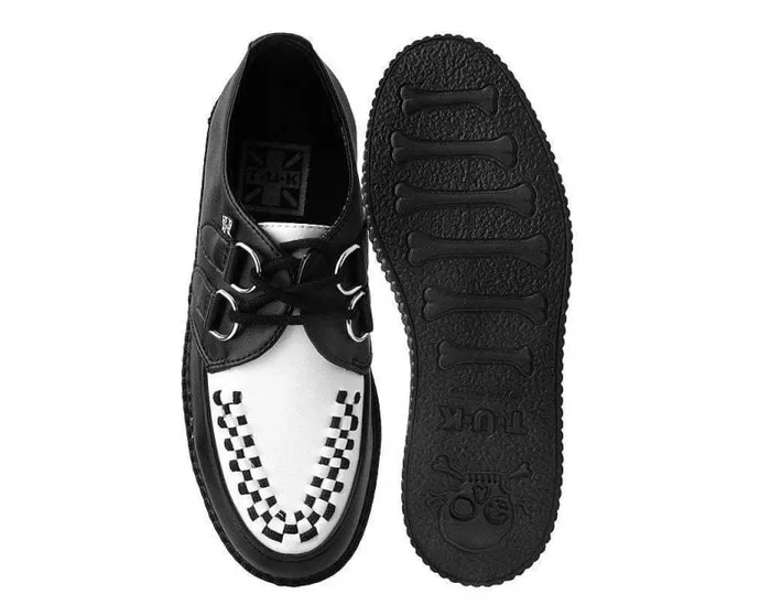 TUK Shoes Vegan Men Black and White Vegan TUKskin Viva II Creeper Shoe TUK Shoes Vegan Men Black and White Vegan TUKskin Viva II Creeper Shoe
