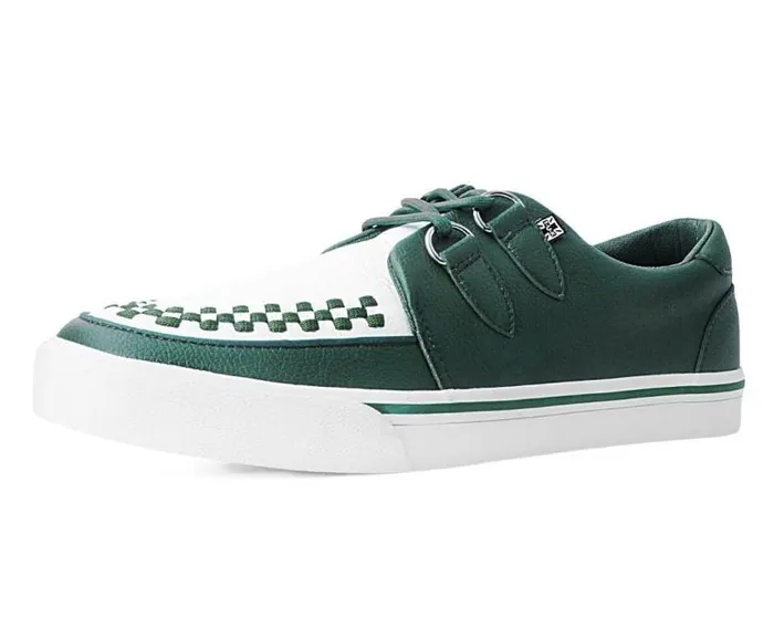 TUK Shoes Vegan Men Dark Cedar and White 2Ring Creeper Sneaker