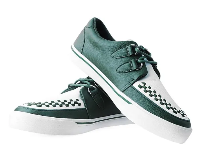 TUK Shoes Vegan Men Dark Cedar and White 2Ring Creeper Sneaker TUK Shoes Vegan Men Dark Cedar and White 2Ring Creeper Sneaker