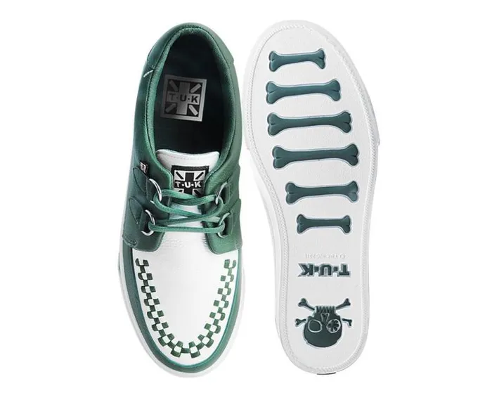 TUK Shoes Vegan Men Dark Cedar and White 2Ring Creeper Sneaker TUK Shoes Vegan Men Dark Cedar and White 2Ring Creeper Sneaker