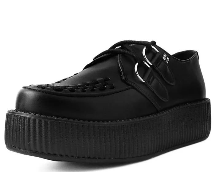 TUK Shoes Vegan Women Black TUKskin Vegan Viva Mondo Creepers