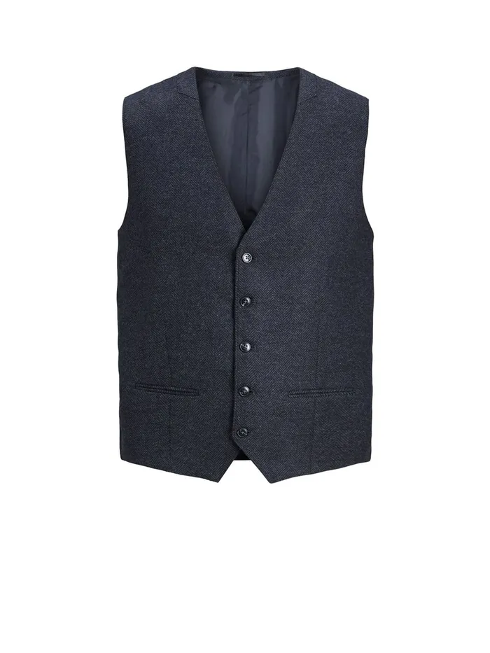 Tailoring JACK and JONES Mens FIVEBUTTON WAISTCOAT Grey Dark Grey