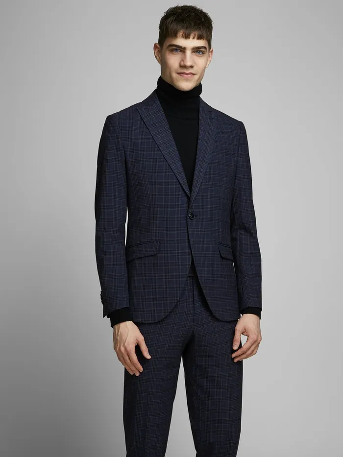 Tailoring JACK and JONES Mens SUPER SLIM FIT BLAZER Blue Dark Navy
