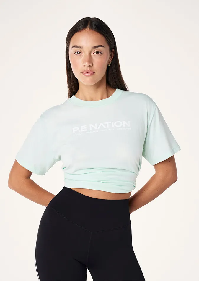 Tees AERO SHORT SLEEVE TEE IN HINT OF MINT 8211 PE Nation Women