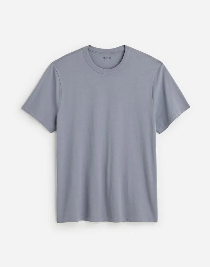 Tees Men Madewell GarmentDyed Allday Crewneck Tee Ashen Blue