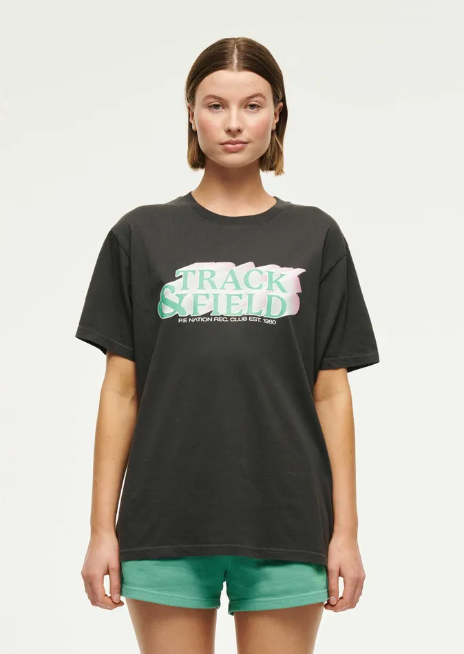 Tees Women PE Nation COUNTERPART TEE IN WASHED ASPHALT