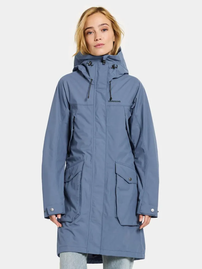 Thelma Parka True Blue Women Didriksons Spring Jackets