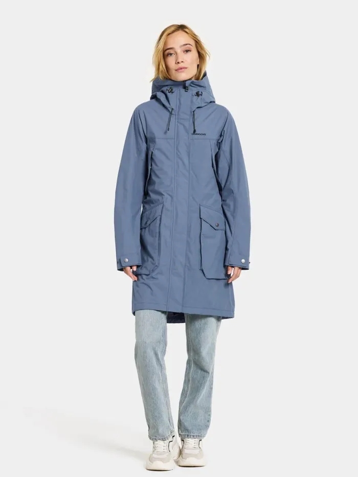 Thelma Parka True Blue Women Didriksons Spring Jackets