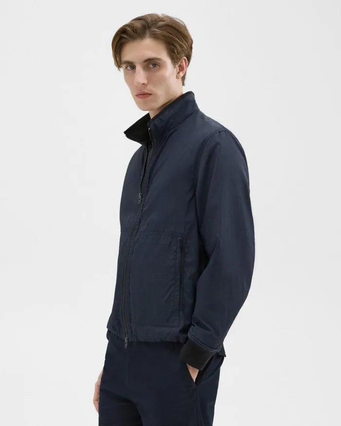 Theory Blouson ZipUp Jacket Navy Men Outerwear