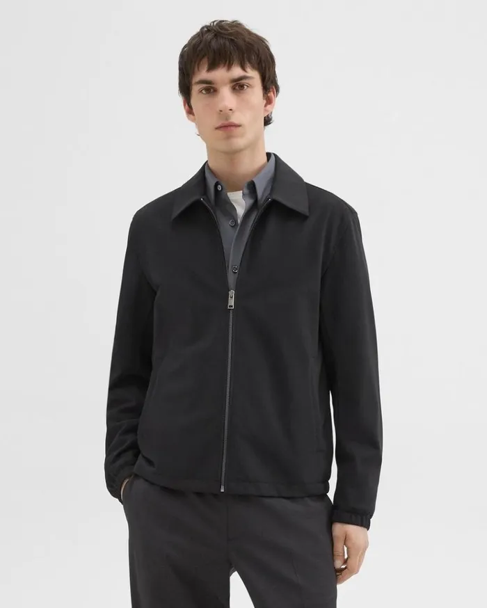 Theory Brody Jacket In Precision Ponte Black Men Blazers Jackets