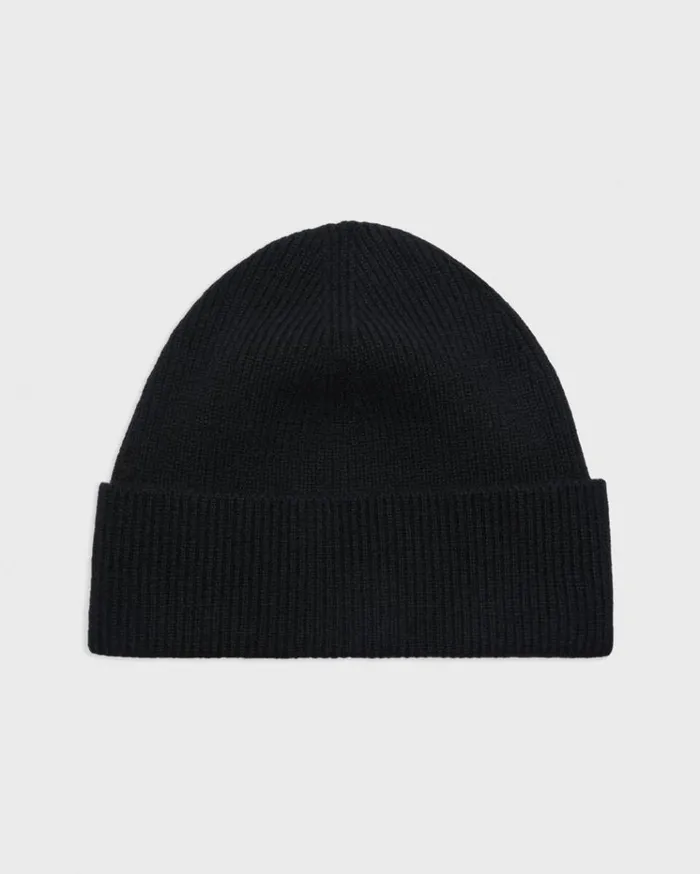 Theory Camden Beanie In Ribbed Cashmere Black Men Hats Scarves Theory Camden Beanie In Ribbed Cashmere Black Men Hats Scarves