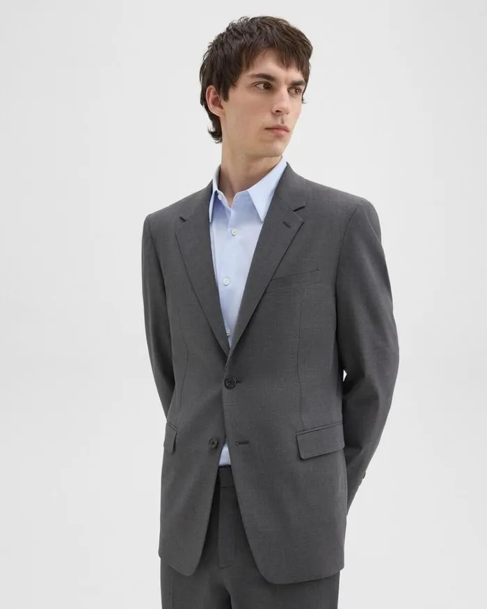 Theory Chambers Blazer In Stretch Wool Medium Charcoal Men Blazers Jackets Theory Chambers Blazer In Stretch Wool Medium Charcoal Men Blazers Jackets