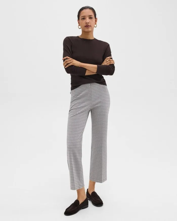Theory City Loafer In Suede Hickory Women Shoes