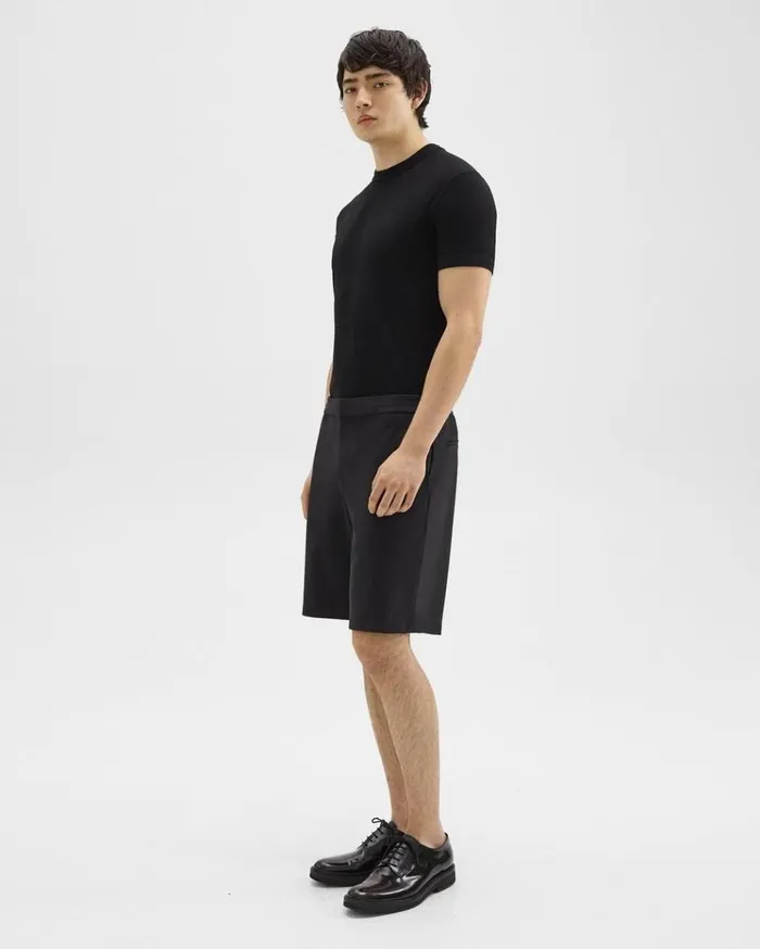 Theory Curtis 9 Drawstring Short In Precision Ponte Black Men Shorts Theory Curtis 9 Drawstring Short In Precision Ponte Black Men Shorts