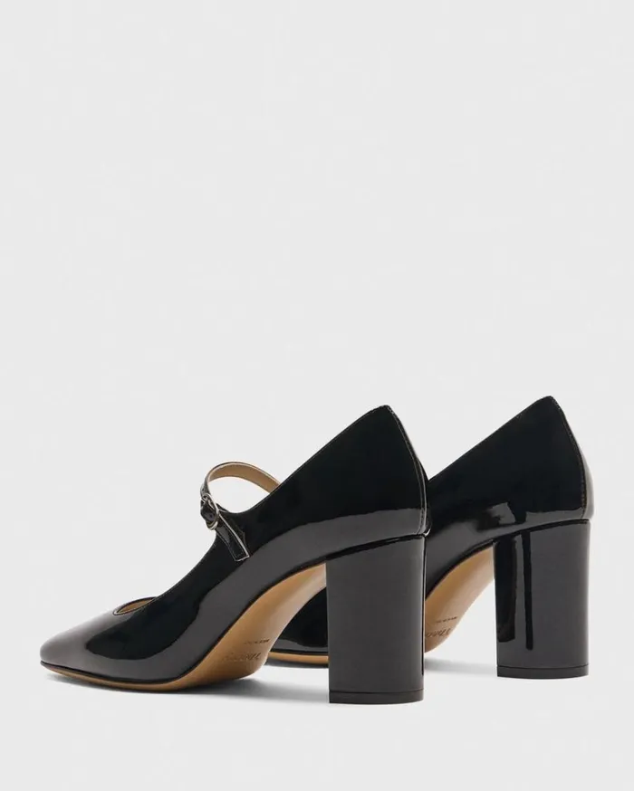 Theory Mary Jane Pump In Leather Black Women Shoes